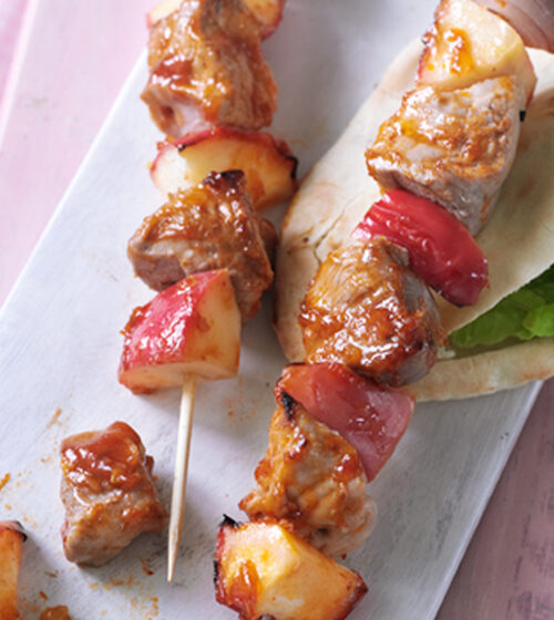 Pork & Apple BBQ Kebabs
