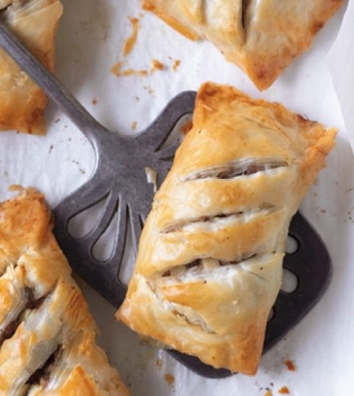 Apple and Sausage Filo Rolls